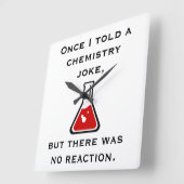 Chemicaliëndocent Chemist Funny Gift Clock Vierkante Klok (Hoek)