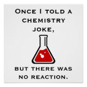 Chemicaliëndocent Chemist Funny Joke Poster (Voorkant)