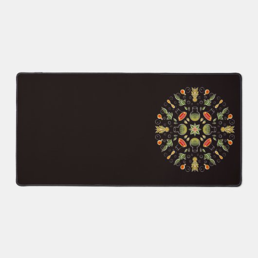 Chemicaliënlaboratorium botanisch patroon voor che bureaumat (Voorkant)