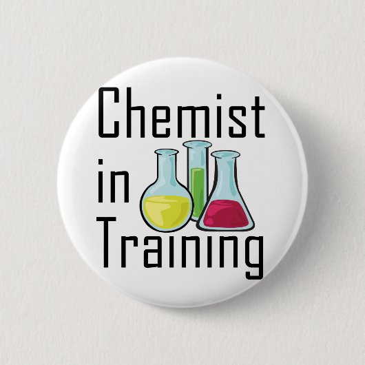 Chemicaliënstudent kind ronde button 5,7 cm (Voorkant)