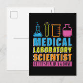 Chemicaliëntechnicus van het laboratorium voor tec feestdagenkaart (Voorkant / Achterkant)