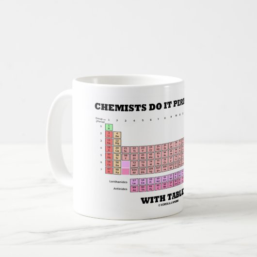 Chemici doen het regelmatig met tabellen koffiemok (Voorkant links)