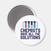 Chemici hebben alle oplossing Funny Science Puns Magneet (Voorkant / Achterkant)
