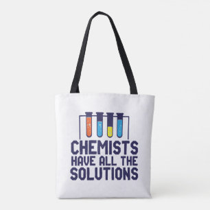 Chemici hebben alle oplossing Funny Science Puns Tote Bag