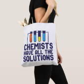 Chemici hebben alle oplossing Funny Science Puns Tote Bag (Dichtbij)