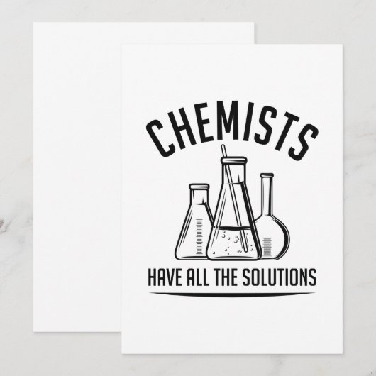 Chemici hebben alle oplossingen bedankkaart (Voorkant / Achterkant)