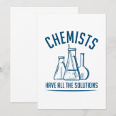 Chemici hebben alle oplossingen bedankkaart (Voorkant / Achterkant)