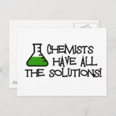 Chemici hebben alle oplossingen briefkaart (Voorkant / Achterkant)