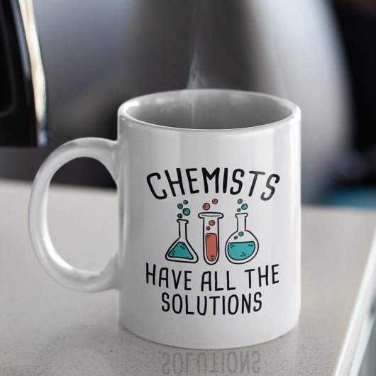 Chemici hebben alle oplossingen koffiemok