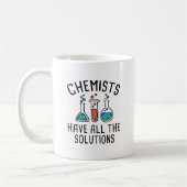 Chemici hebben alle oplossingen koffiemok (Links)