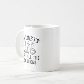 Chemici hebben alle oplossingen koffiemok (Voorkant links)