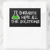 Chemici hebben alle oplossingen rechthoekige sticker (Tas)