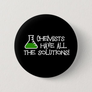 Chemici hebben alle oplossingen ronde button 5,7 cm