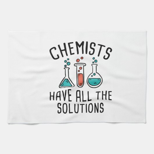 Chemici hebben alle oplossingen theedoek (Horizontaal)