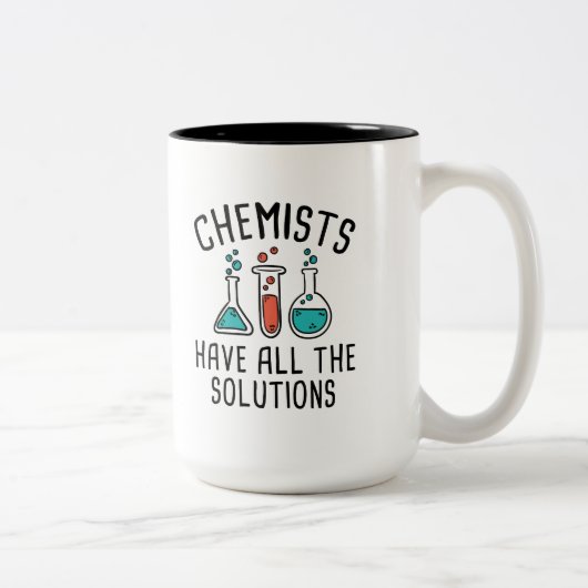 Chemici hebben alle oplossingen tweekleurige koffiemok (Rechts)