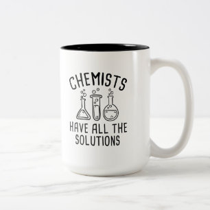 Chemici hebben alle oplossingen tweekleurige koffiemok