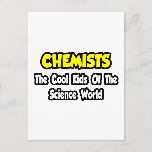Chemici ...Kinderen van de Wetenschap Wereld Briefkaart (Voorkant)