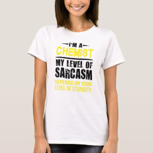 chemicus - niveau van Sarcasme T-shirt