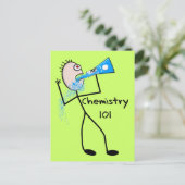 Chemie 101 Stickman Design Funny Gifts Briefkaart (Staand voorkant)