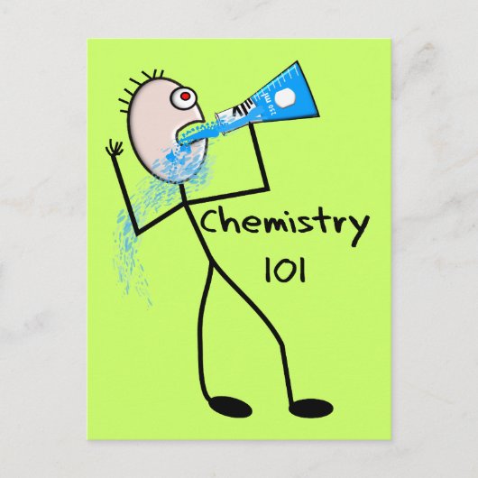 Chemie 101 Stickman Design Funny Gifts Briefkaart (Voorkant)