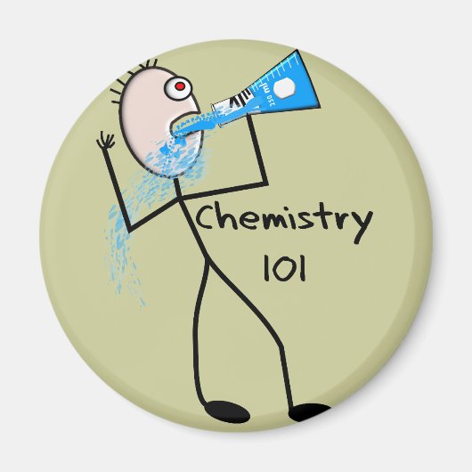 Chemie 101 Stickman Design Funny Gifts Magneet (Voorkant)