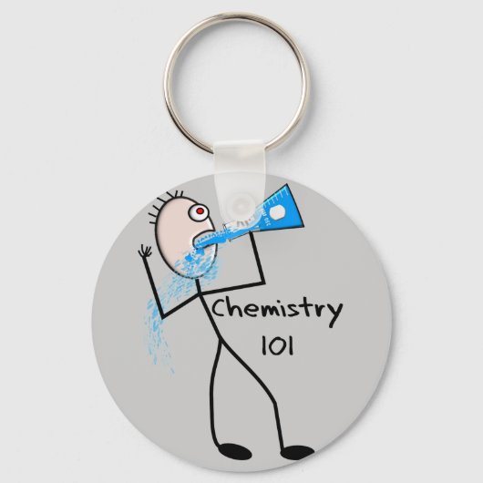 Chemie 101 Stickman Design Funny Gifts Sleutelhanger (Voorkant)