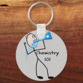 Chemie 101 Stickman Design Funny Gifts Sleutelhanger (Voorkant)