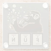 Chemie aap ontdekte plezier glazen onderzetter (Achterkant)