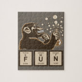 Chemie aap ontdekte plezier legpuzzel (Verticaal)