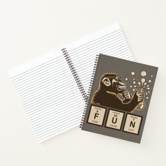 Chemie aap ontdekte plezier notitieboek (Binnen)