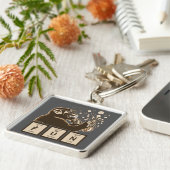 Chemie aap ontdekte plezier sleutelhanger (Zijkant)