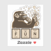 Chemie aap ontdekte plezier sticker (Vel)