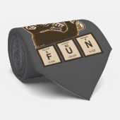 Chemie aap ontdekte plezier stropdas (Opgerold)