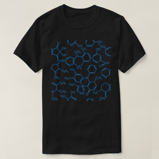 Chemie atoms Vormen Reacties en Structuren T-shirt (Design voorkant)