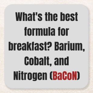 Chemie Bacon Pun Dad Joke Science Funny Kartonnen Onderzetters