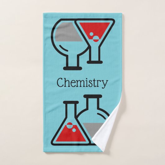 Chemie Beakers Science Design Bath Towel Set Bad Handdoek (Handdoek)