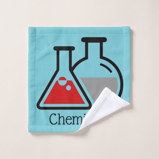 Chemie Beakers Science Design Bath Towel Set Bad Handdoek (Wasdoekje)
