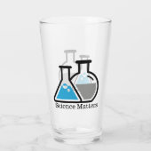 Chemie Beakers Science Materie Drink glas (Achterkant)