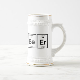 Chemie Beer Stein - Be-Er (Berylium-Erbium) Bierpul