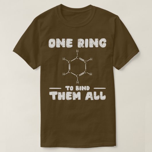 Chemie Benzeen Ring Molecuul Binding  T-shirt (Design voorkant)