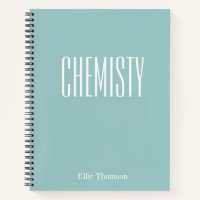 Chemie Blank en Gelinieerd Papier Aqua Blauwe Naam
