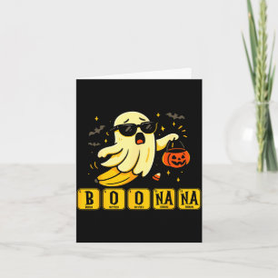 Chemie boonana banaan spook leuk halloween kaart
