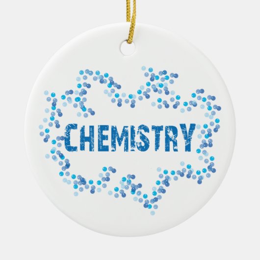 Chemie Bubbels Keramisch Ornament (Voorkant)