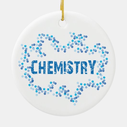 Chemie Bubbels Keramisch Ornament (Achterkant)