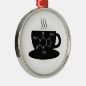 Chemie cafeïne molecule metalen ornament (Rechts)