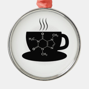 Chemie cafeïne molecule metalen ornament