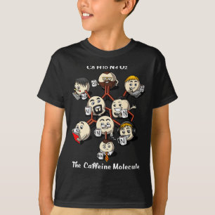 Chemie cafeïne molecuul grappige wetenschap geek k t-shirt