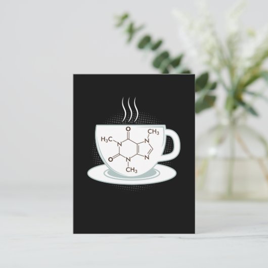 Chemie Caffeine Molecule Briefkaart (Staand voorkant)