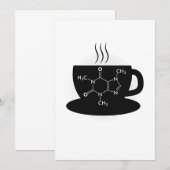Chemie Caffeine Molecule Kaart (Voorkant / Achterkant)
