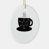 Chemie Caffeine Molecule Keramisch Ornament (Rechts)
